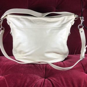 Certified Coach Zoe Convertible Satchel Pearl